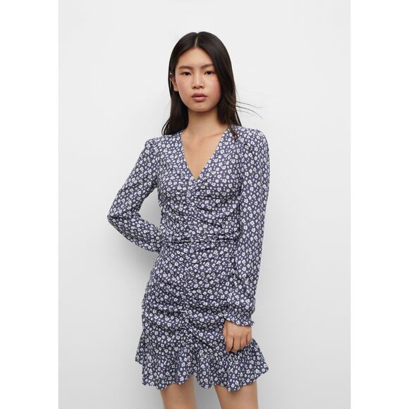 Mango Floral Print Flowy Dress Size XS - Picture 15 of 16